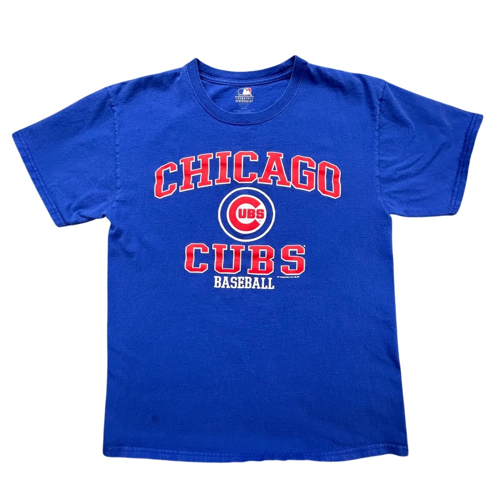 Chicago Cubs T-Shirt Mens M Blue MLB Baseball Heavy Graphic Tee Short Sleeve
